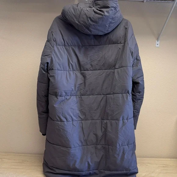 NVLT MOX QUILTED HOODED PUFFER COAT GREY - L - Picture 3 of 5